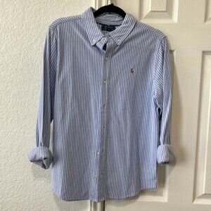 Polo Ralph Lauren Collar Button-down Shirt - Big Boys Blue White Stripe XL 18-20